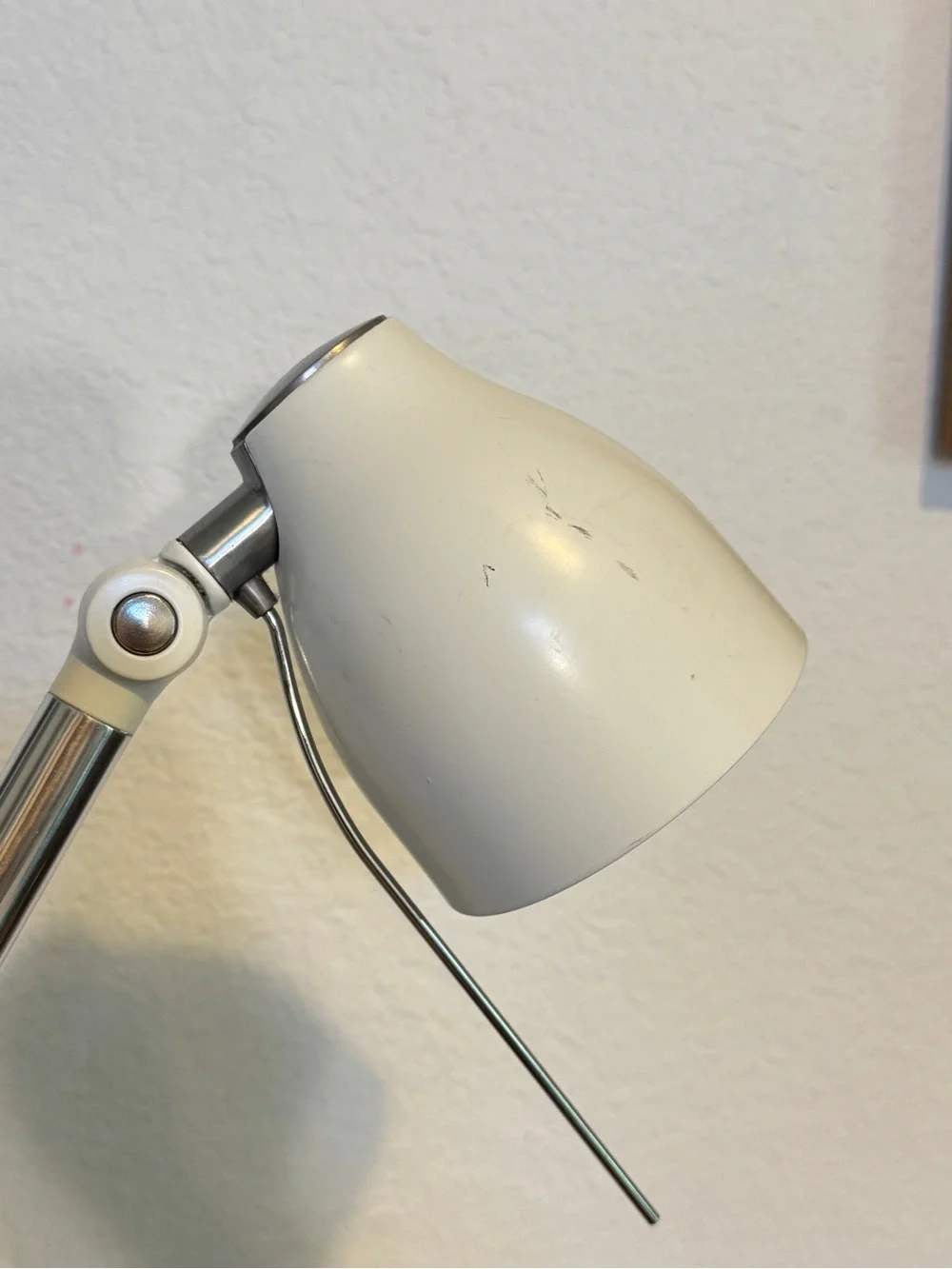 IKEA Tral White Desk Work Lamp Adjustable Arm Head Metal Light Articulating